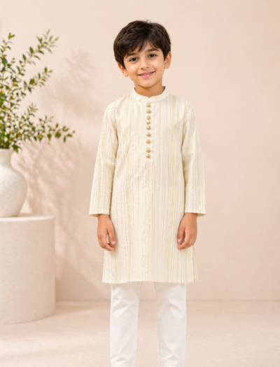 Mastarang Cotton Full Sleeve Kurta - OffWhite