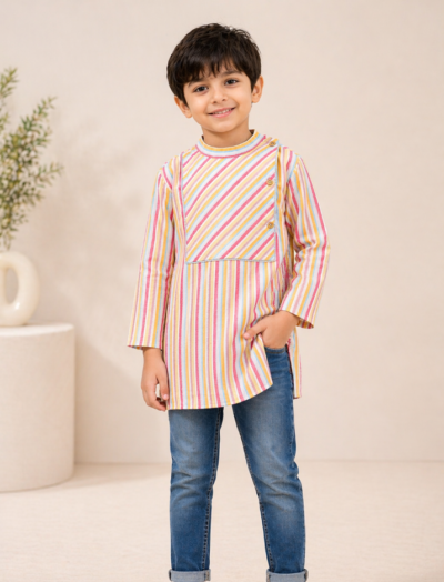 Mastarang Cotton Full Sleeve Kurta - Multi Color